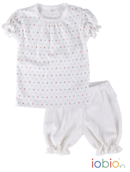 Mädchen Pyjama kurzarm aus Bio GOTS Baumwolle von iobio